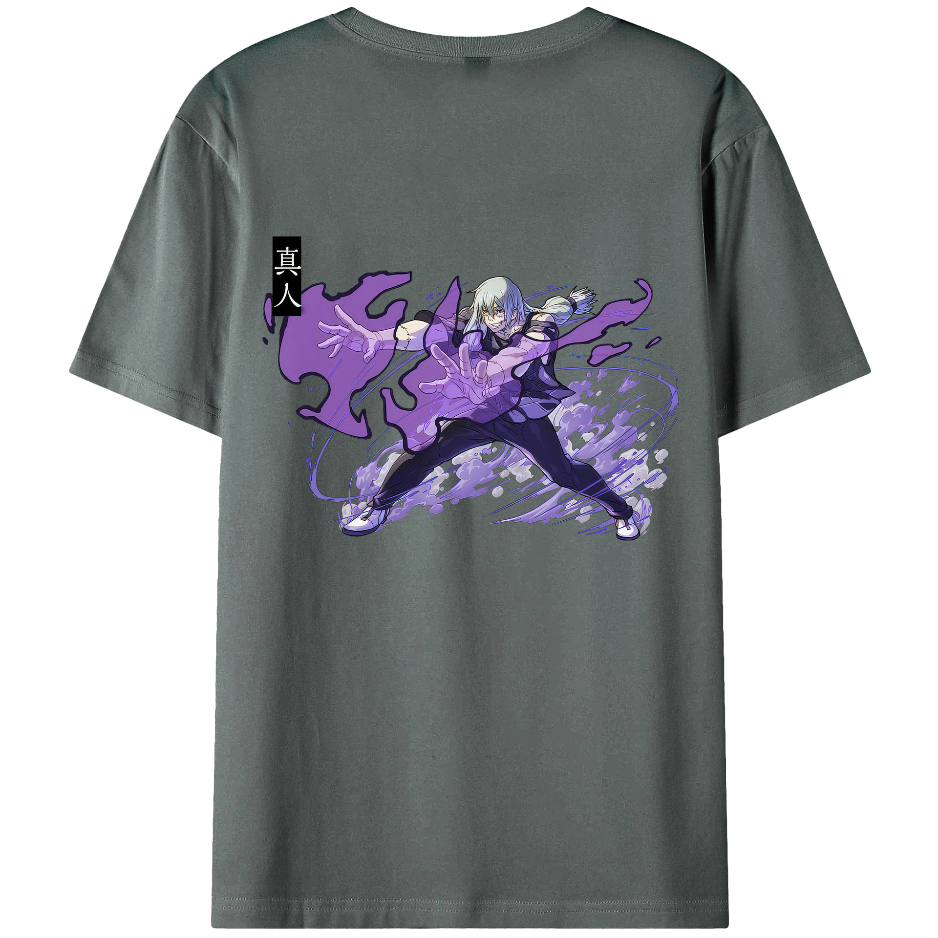 （画像用） 呪術廻戦 Jujutsu Kaisen 綿100％ メンズ半袖Tシャツ（バックプリント） 通気性